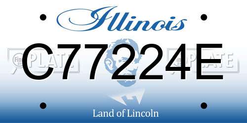 C77224E Illinois License Plate