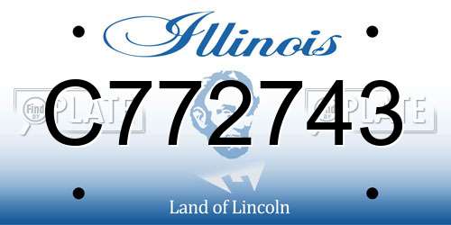 C772743 Illinois License Plate