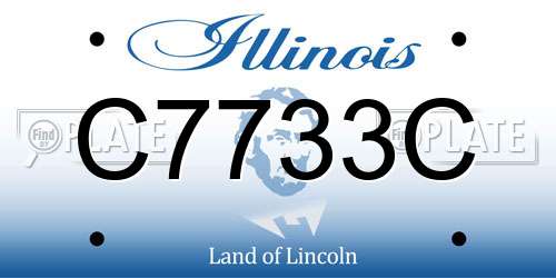 C7733C Illinois License Plate
