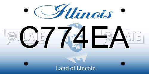 C774EA Illinois License Plate