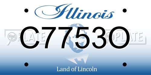 C7753O Illinois License Plate