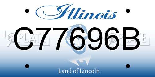C77696B Illinois License Plate