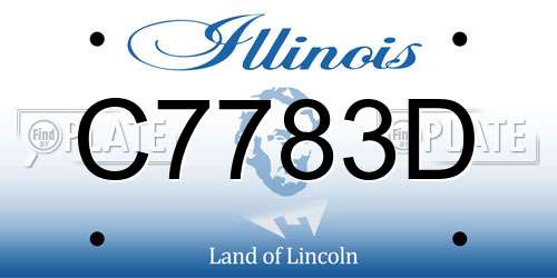 C7783D Illinois License Plate