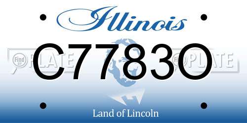 C7783O Illinois License Plate