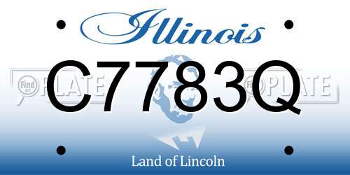 C7783Q Illinois License Plate