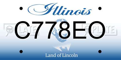 C778EO Illinois License Plate