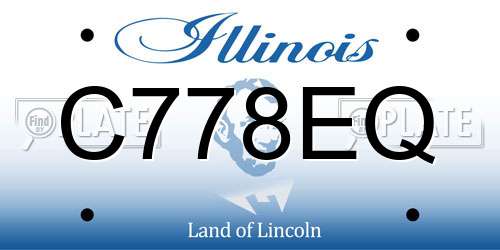 C778EQ Illinois License Plate