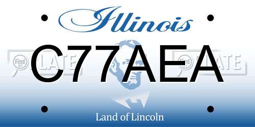 C77AEA Illinois License Plate
