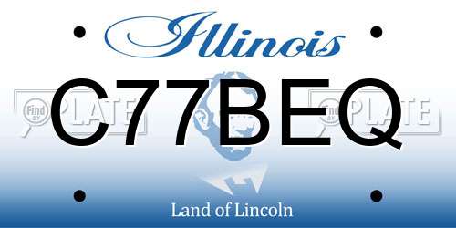C77BEQ Illinois License Plate