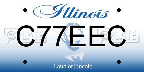 C77EEC Illinois License Plate