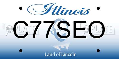 C77SEO Illinois License Plate