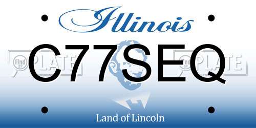 C77SEQ Illinois License Plate