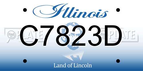 C7823D Illinois License Plate