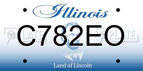 C782EO Illinois License Plate