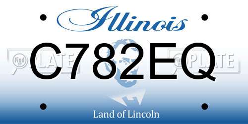 C782EQ Illinois License Plate