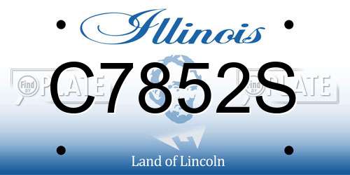 C7852S Illinois License Plate