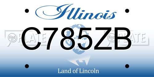 C785ZB Illinois License Plate