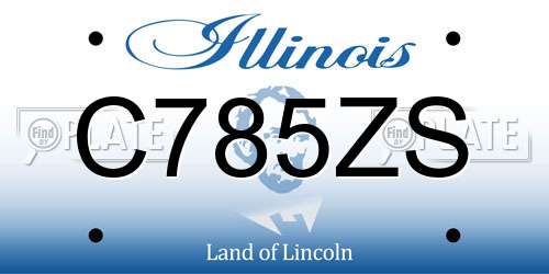 C785ZS Illinois License Plate