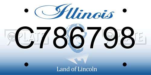 C786798 Illinois License Plate