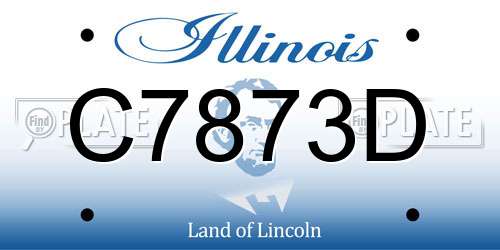 C7873D Illinois License Plate