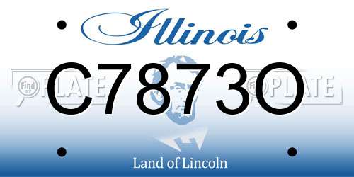 C7873O Illinois License Plate