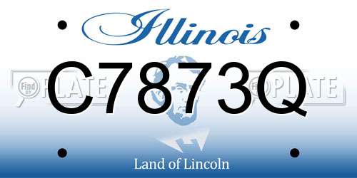 C7873Q Illinois License Plate