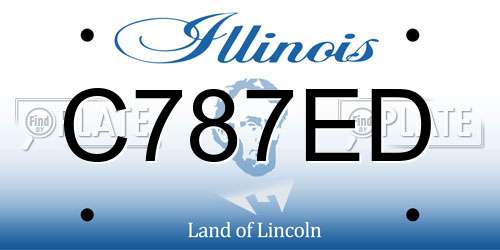 C787ED Illinois License Plate
