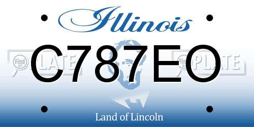 C787EO Illinois License Plate