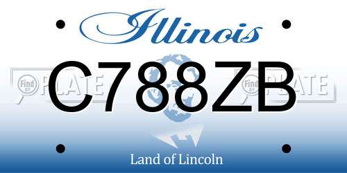 C788ZB Illinois License Plate