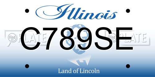 C789SE Illinois License Plate