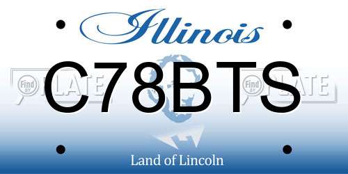 C78BTS Illinois License Plate