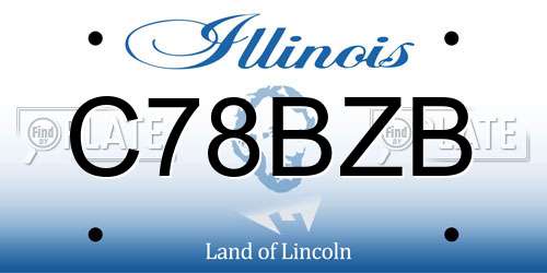C78BZB Illinois License Plate