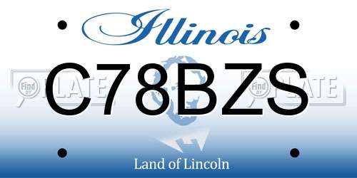 C78BZS Illinois License Plate