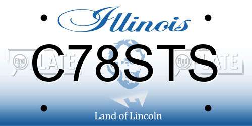 C78STS Illinois License Plate