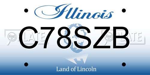 C78SZB Illinois License Plate