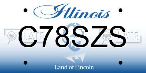 C78SZS Illinois License Plate