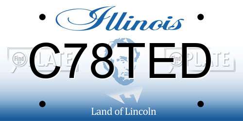 C78TED Illinois License Plate