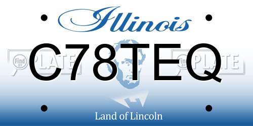 C78TEQ Illinois License Plate