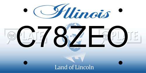 C78ZEO Illinois License Plate