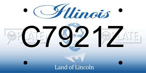 C7921Z Illinois License Plate