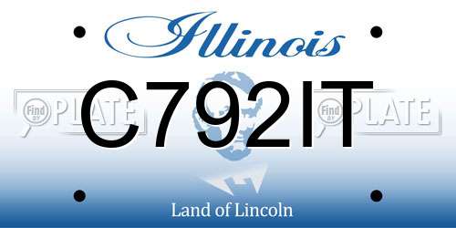 C792IT Illinois License Plate