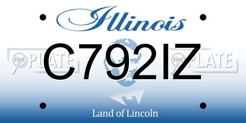 C792IZ Illinois License Plate