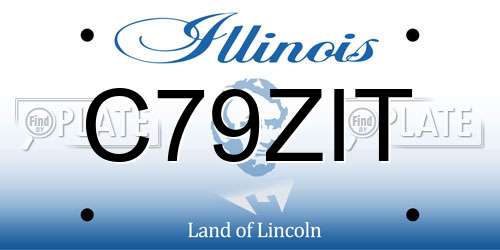 C79ZIT Illinois License Plate