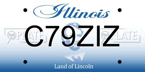 C79ZIZ Illinois License Plate