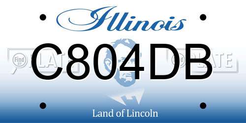 C804DB Illinois License Plate