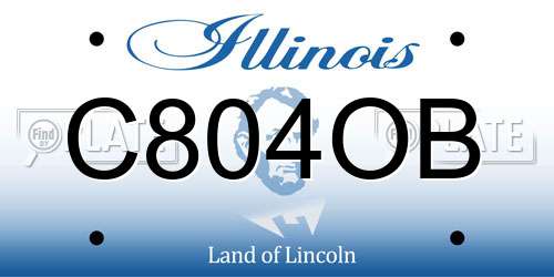 C804OB Illinois License Plate