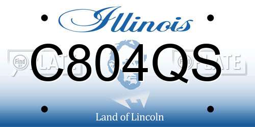 C804QS Illinois License Plate