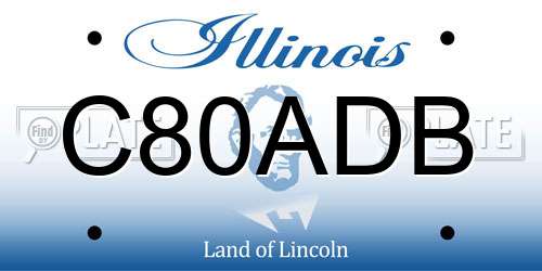 C80ADB Illinois License Plate