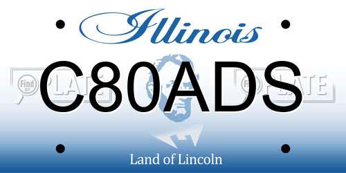 C80ADS Illinois License Plate