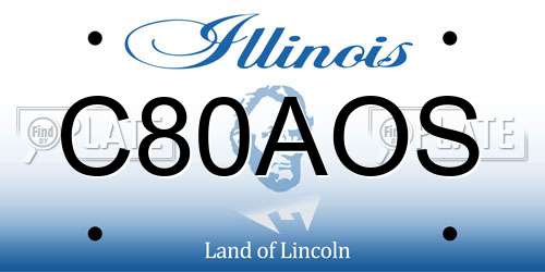 C80AOS Illinois License Plate